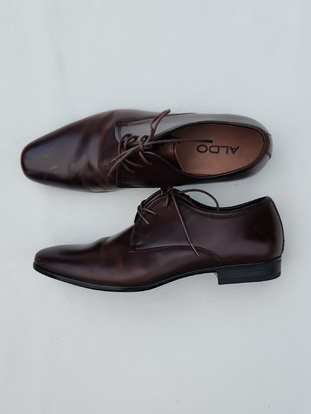 ​ALDO Men's Leather Derby Dress Shoes | Dark Brown | Size 9.5